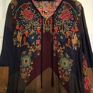 2 sized large Johnny Was tops ! Mama lost weight!